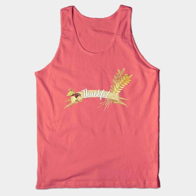 Thankful Harvest Banner Tank Top by chrissyloo